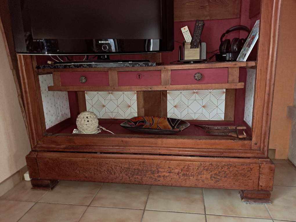 Armoire ancienne bois massif 150 Hibarette (65)