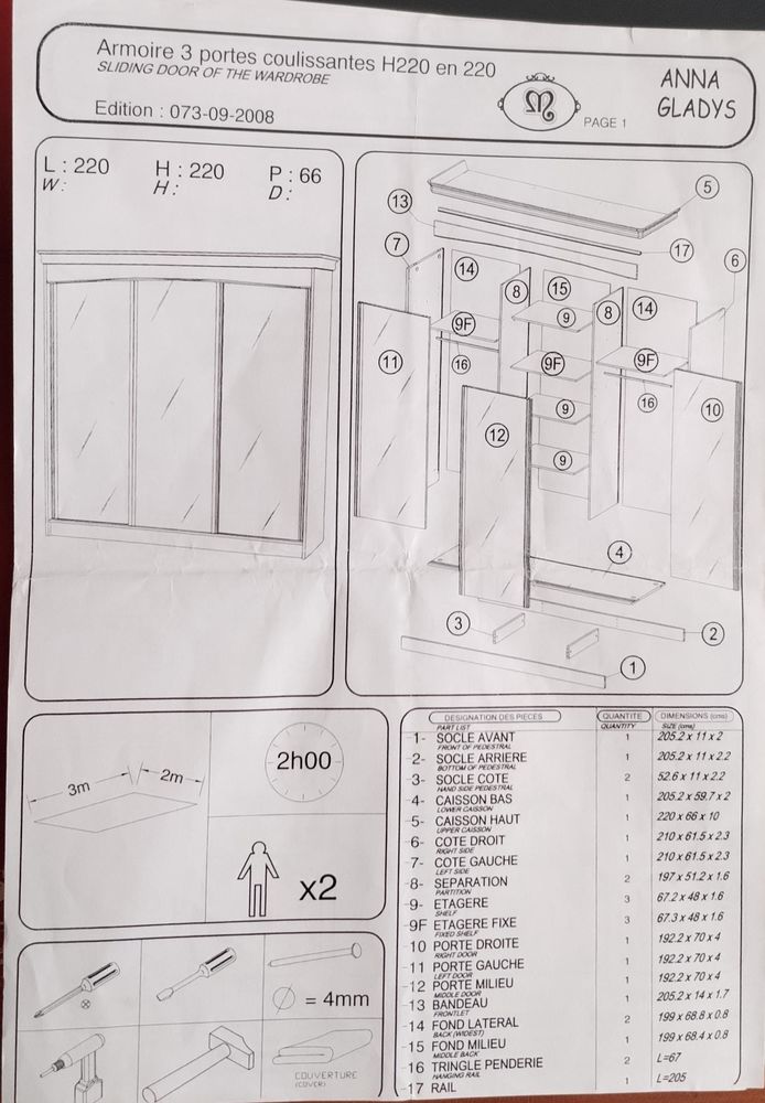 ARMOIRE ANNA GLADYS 0 Drancy (93)