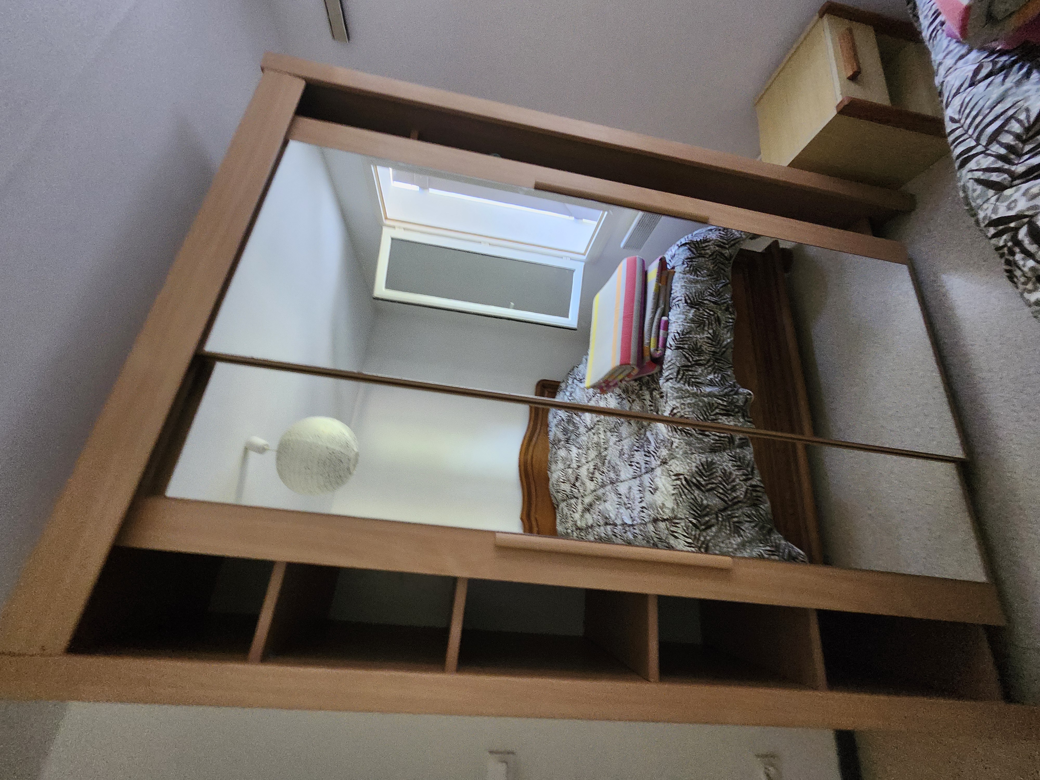 Armoire bois avec portes miroir 80 Vivans (42)