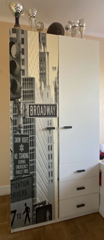 Armoire chambre d'enfant avec d�co NewYork 70 Lyon 7 (69)