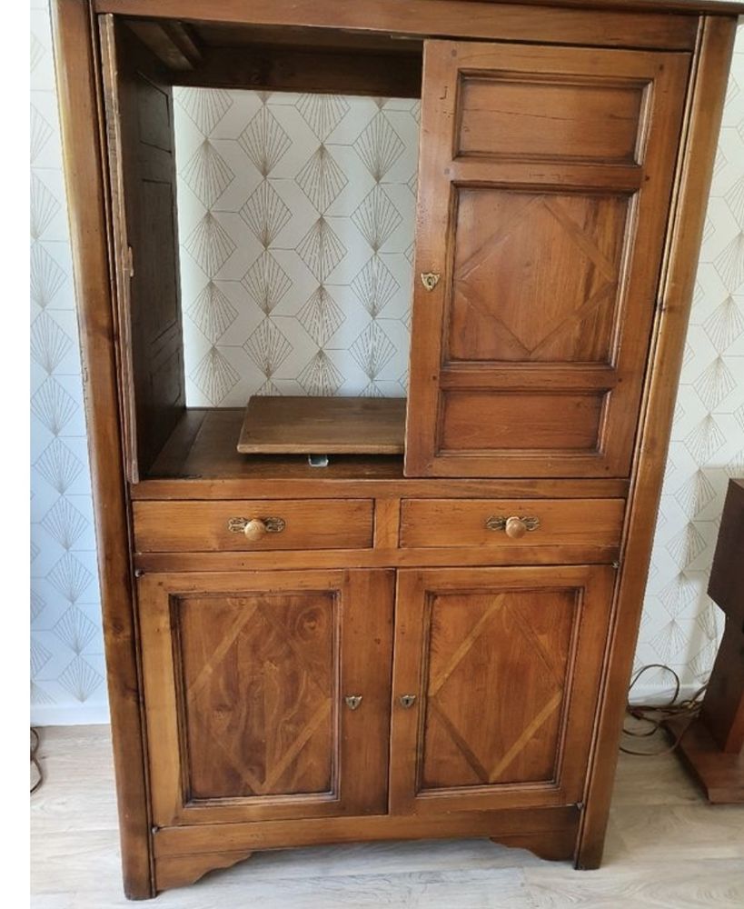 ARMOIRE MEUBLE TELEVISION MERISIER 150 Vimy (62)