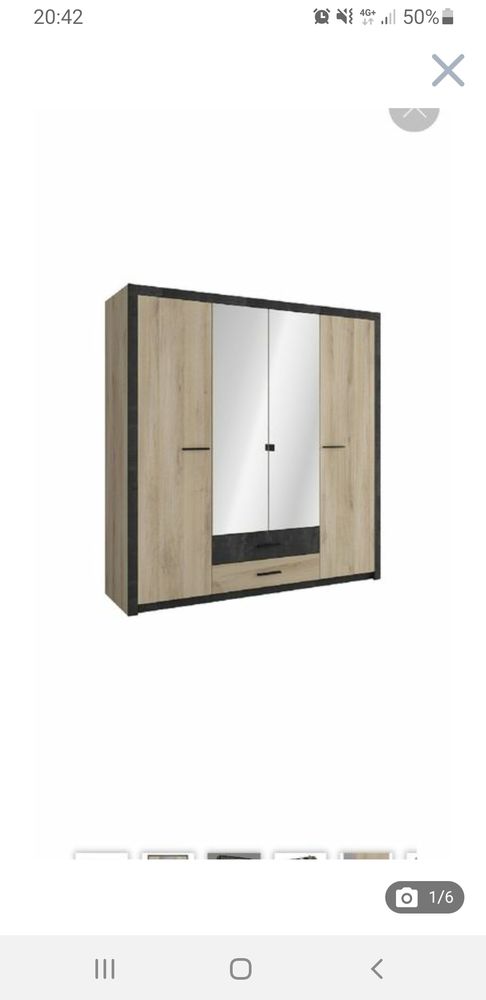 armoire 4 portes avec miroir, lingère et penderie NEUVE 450 Rousset (13)