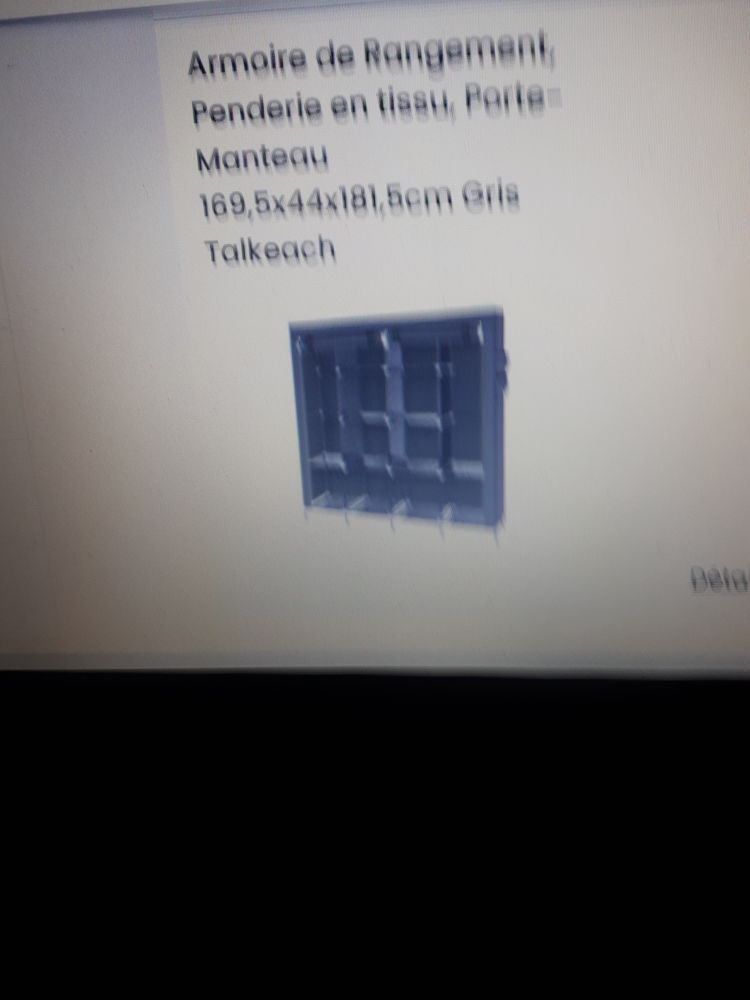 ARMOIRE DE RANGEMENT  PENDERIE A ASSEMBLER  EN TISSU GRIS 20 Le Bouscat (33)