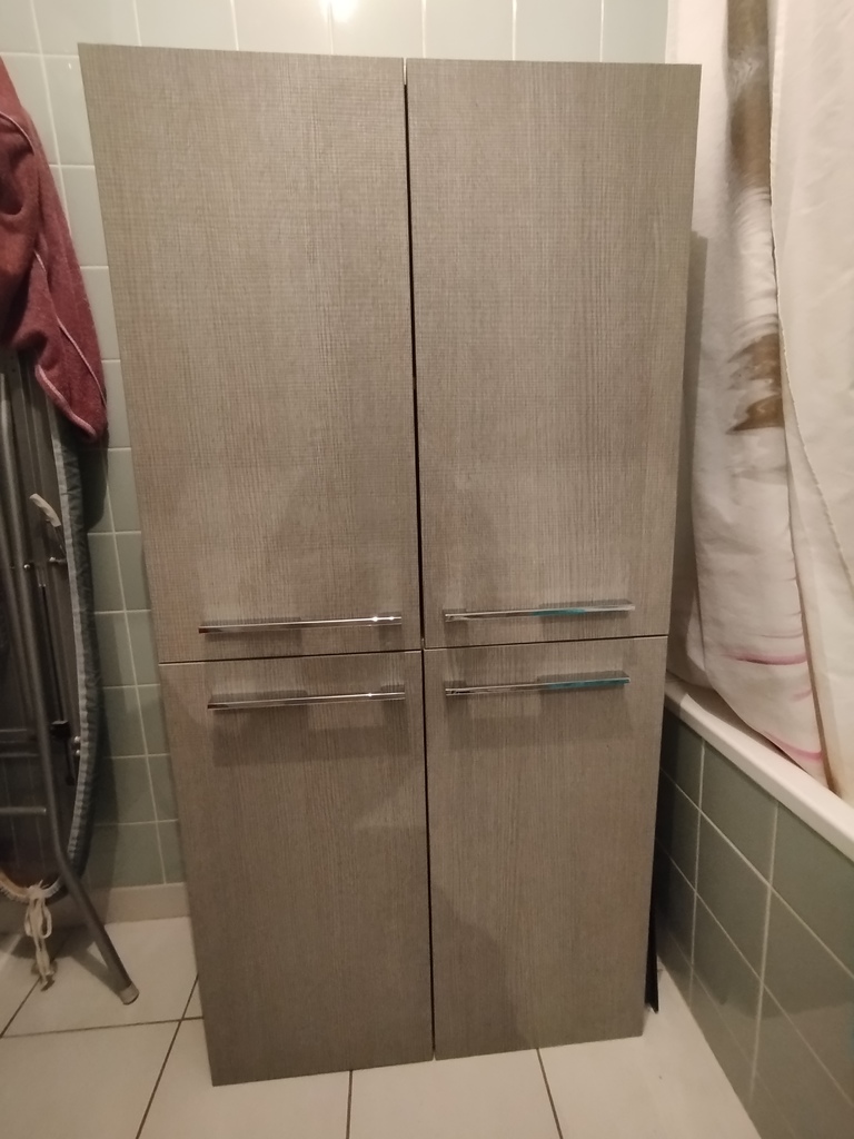 Armoire de salle de bain marron 149 Les Angles (30)