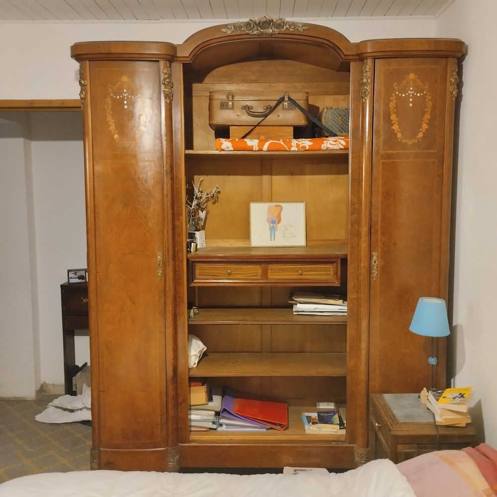 Armoire style louis XV en bois de rose marquet�e 1200 Bergerac (24)