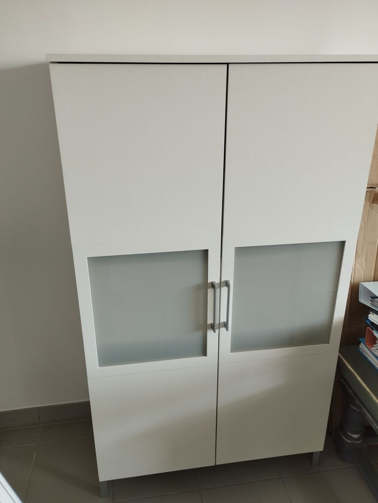 Armoire vitr�e de rangement blanche 70 Bandol (83)