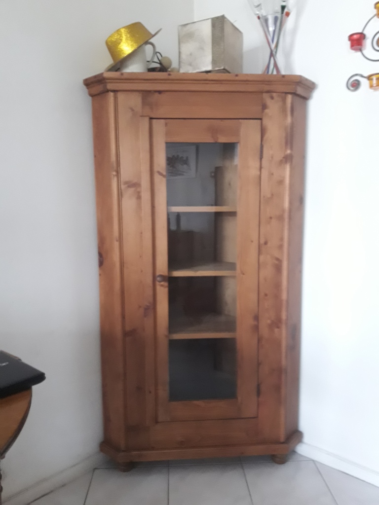Armoire vitrine d'angle en bois 180 Sartrouville (78)