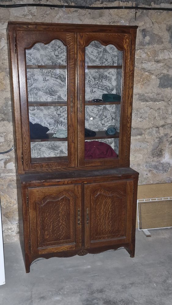 Armoire vitrine , Rustique.1.78 x 0.90 x vitr:0.37 /arm 0.52 120 P�rigueux (24)