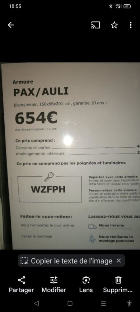 Armoire 300 Paris 15 (75)