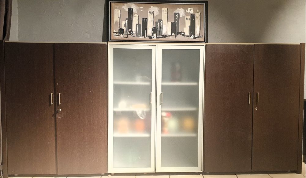 Armoires de rangement merisier bureau ou salon 390 Limeil-Br�vannes (94)