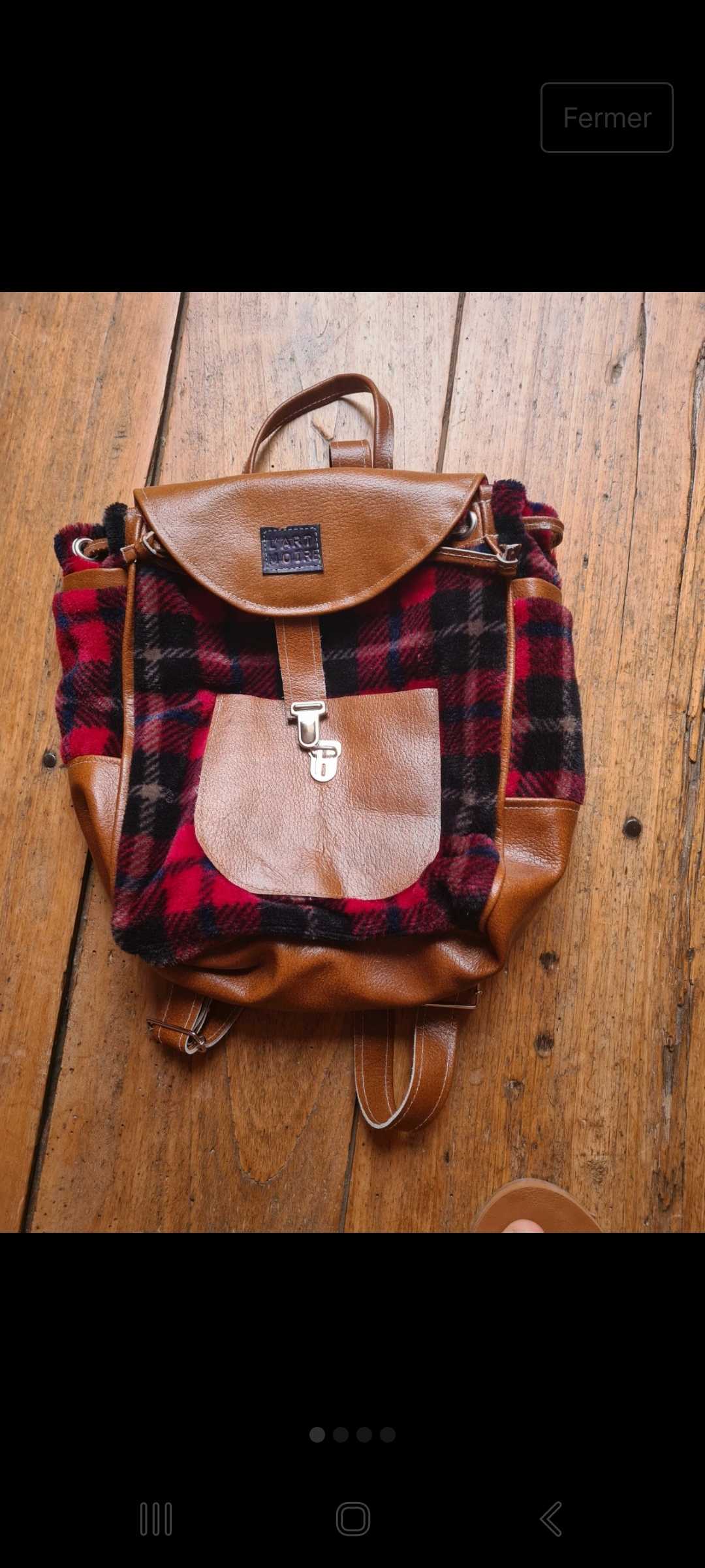 Sac �  dos artisanal cuir 42 Clermont-Ferrand (63)