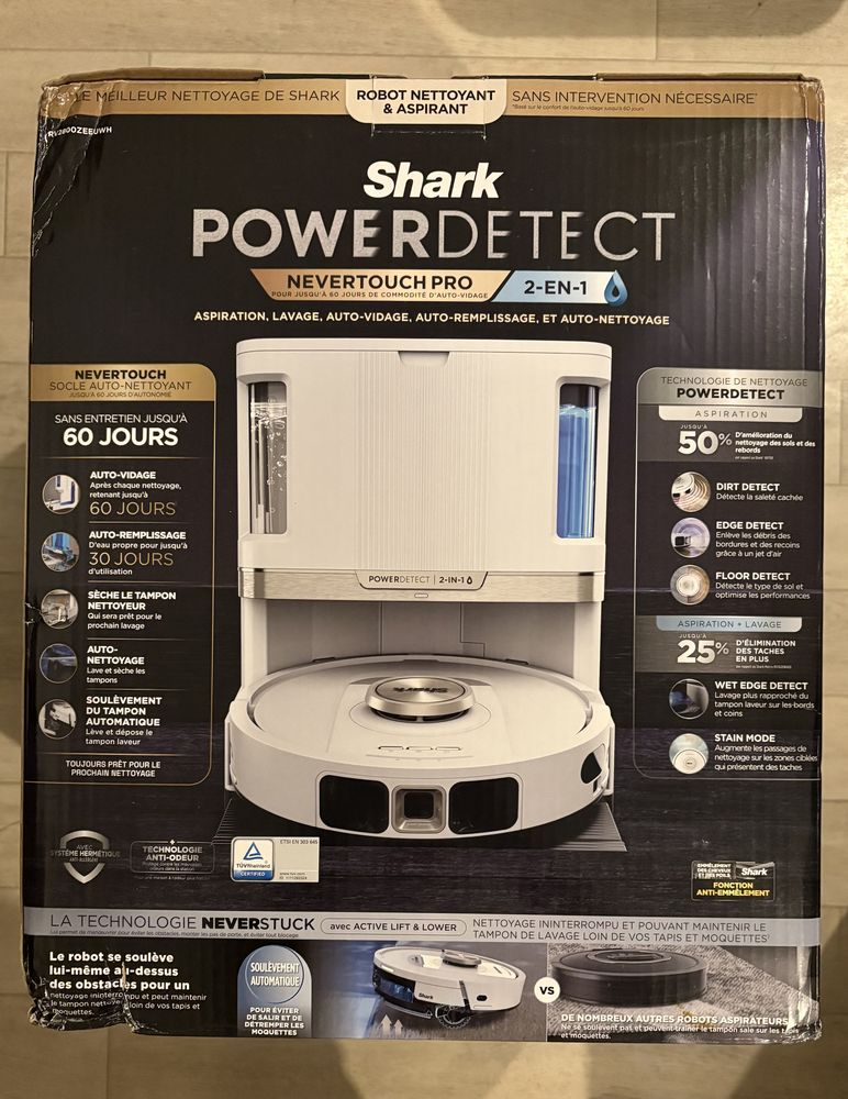 Aspirateur robot et laveur Shark PowerDetect NeverTouch neuf 650 T�teghem (59)