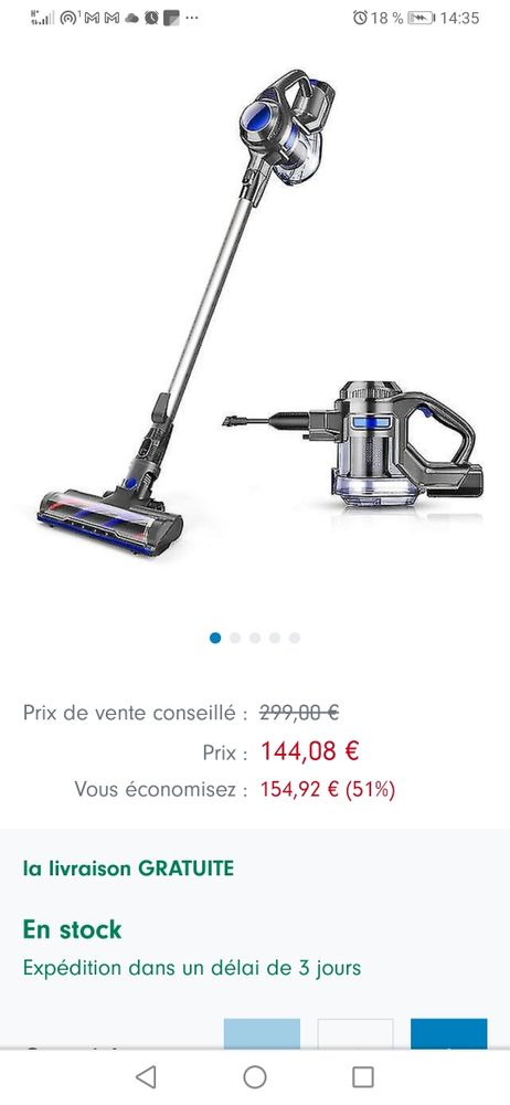 aspirateur sans fil Moosoo X6 125 Ch�teauroux (36)