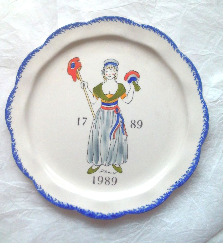 Assiette bicentenaire R�volution peinte main-Po�t Laval 8 Villeurbanne (69)