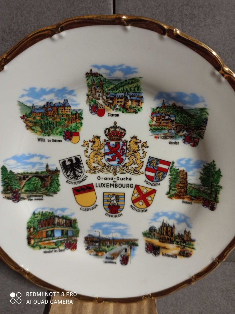 Assiette de collection du Grand Duch� du Luxembourg 5 Bourg-Blanc (29)