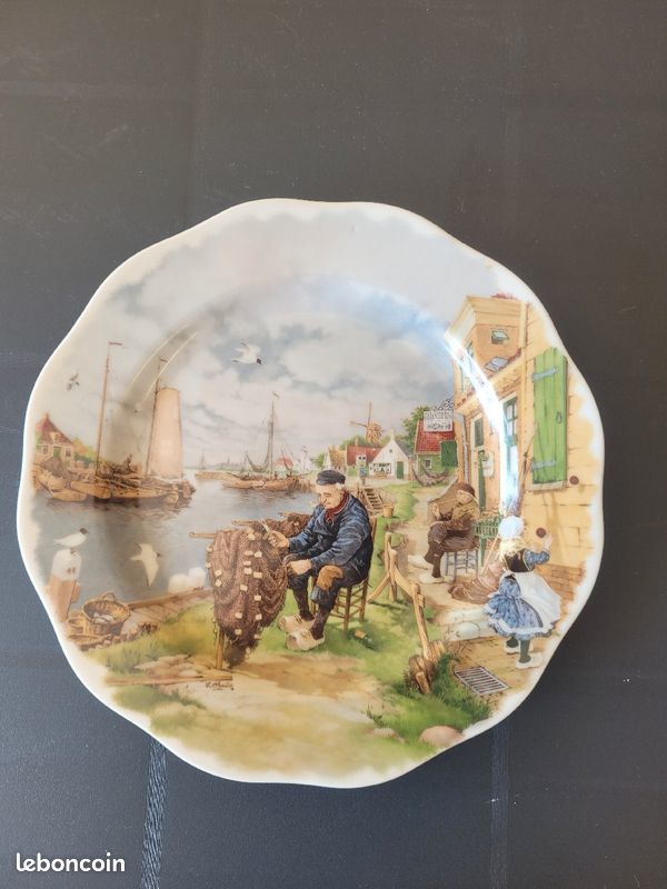 Assiette d�coration th�me p�che 5 Bar-sur-Seine (10)