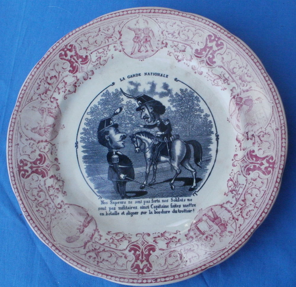 Assiette d�corative la garde nationale Digoin Sarreguemines 10 Montauban (82)