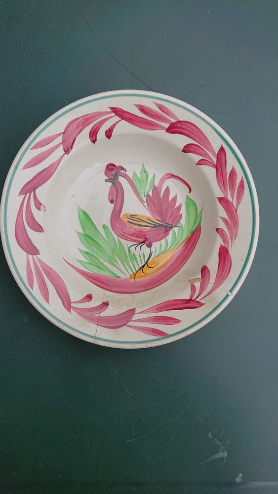 assiette décorative vintage motif coq avec agrafes 60 Saint-Étienne (42)