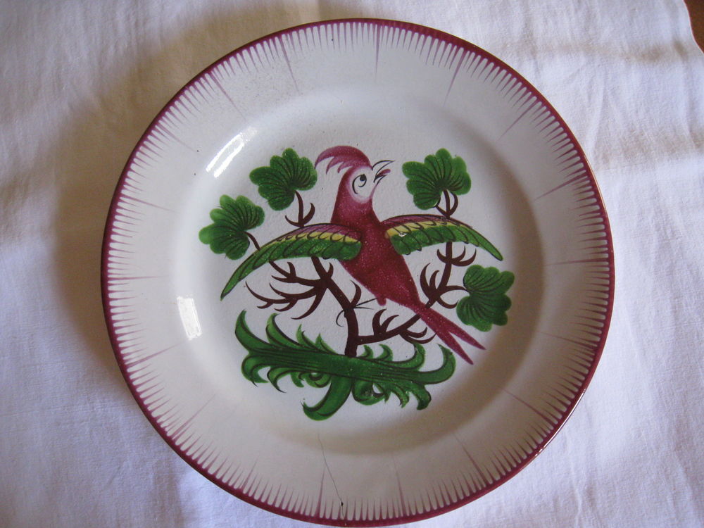 Assiette fa�ence de l'est 19 -�me 28 Vinay (38)