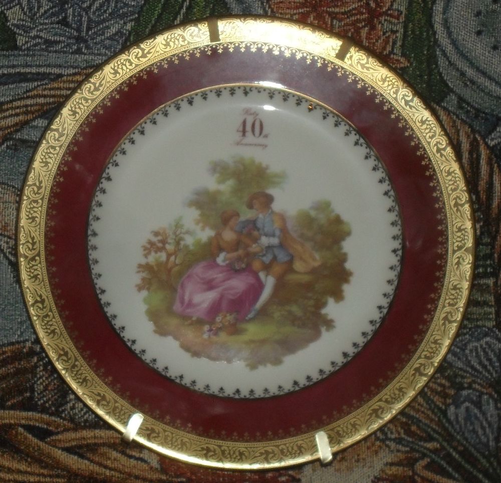  ASSIETTE murale en Porcelaine de LIMOGES � D�cor FRAGONARD. 35 Montreuil (93)