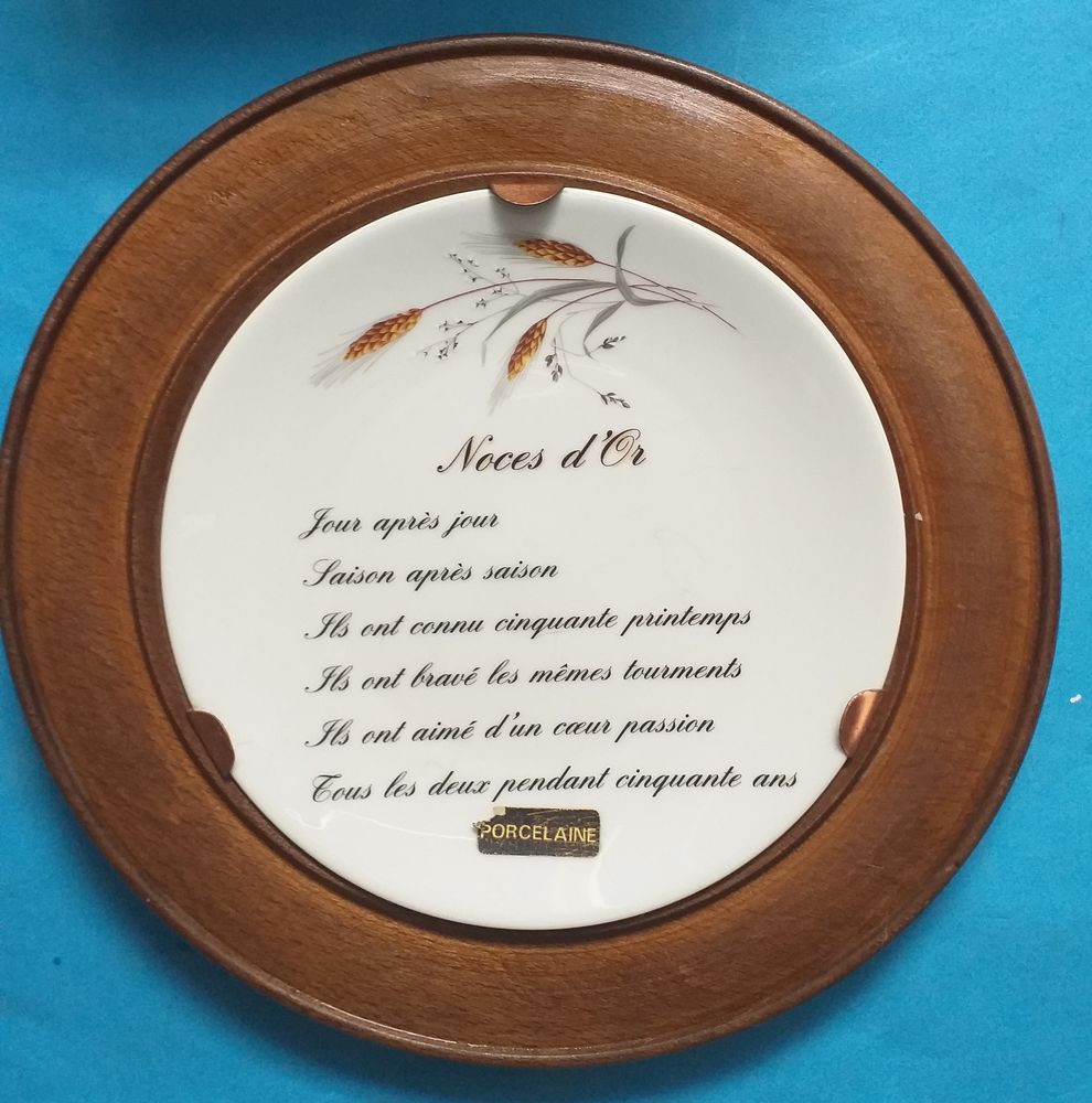 Assiette NOCES d'OR - 50 ans de mariage - Porcelaine fabriqu�e en France 8 Montauban (82)
