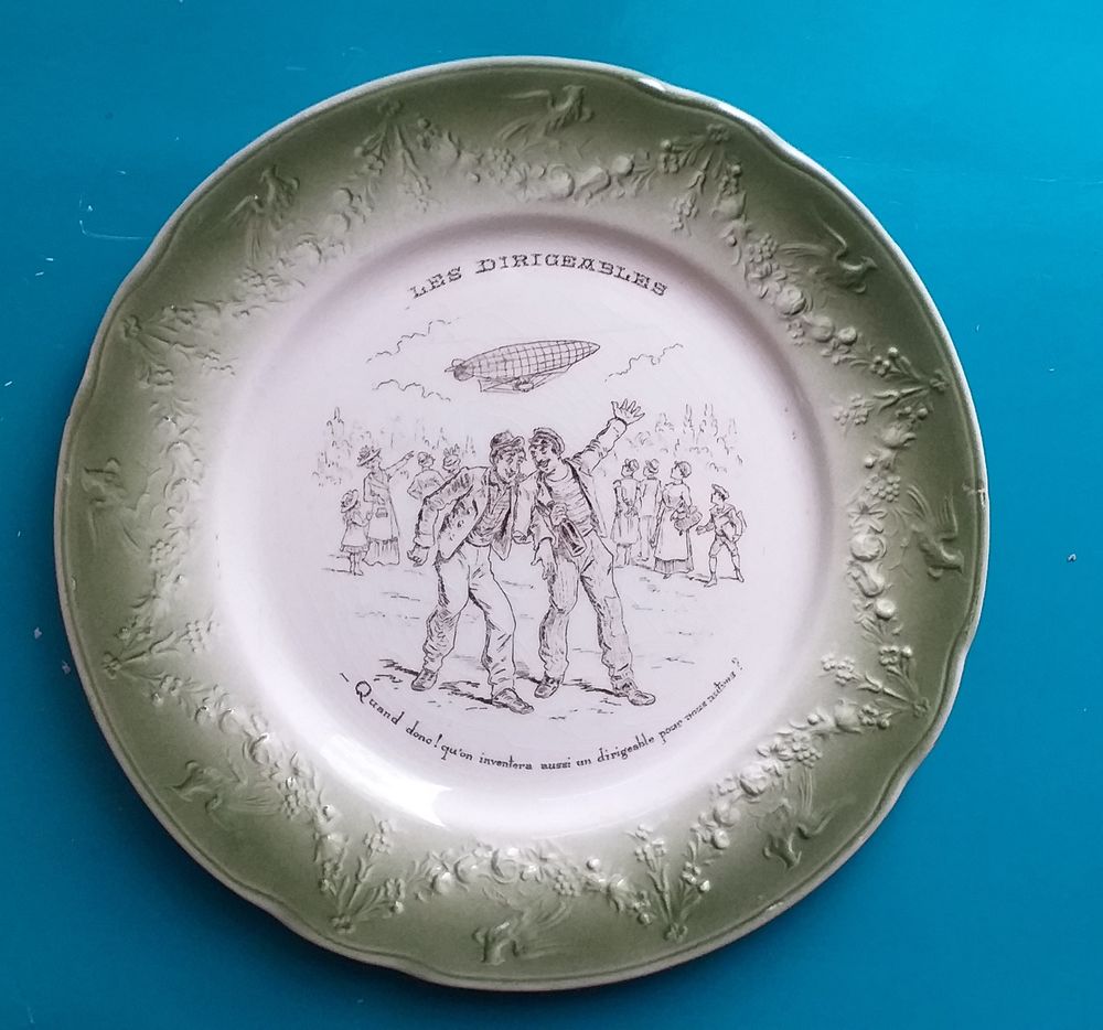 ASSIETTE PARLANTE K � G LUNEVILLE : les dirigeables 10 Montauban (82)