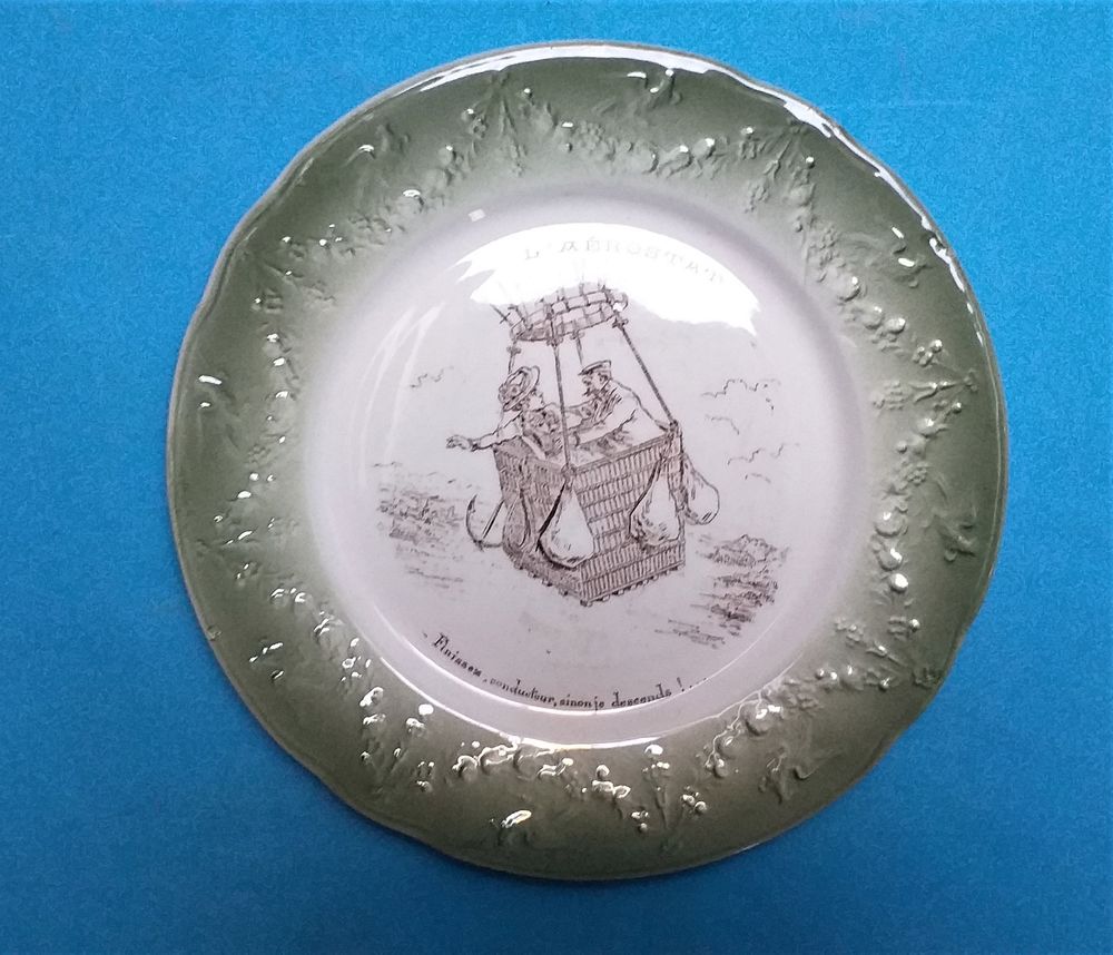 ASSIETTE PARLANTE K � G LUNEVILLE : l'a�rostat 10 Montauban (82)