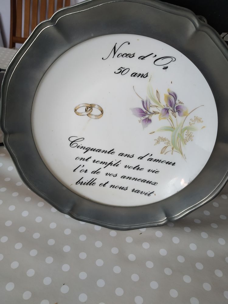 Assiette porcelaine entourage �tain 20 Morcenx (40)