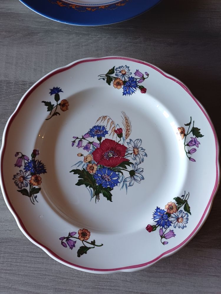 Assiette porcelaine pyroblan de sarreguemines 100 Le Port (97)