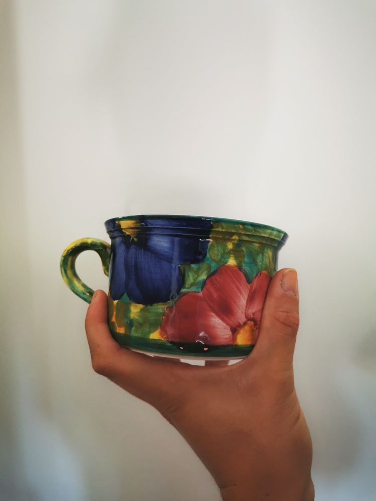 Assiette et tasse motif fleur 5 Longjumeau (91)