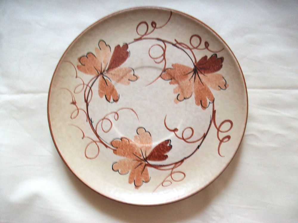 Lot 2 assiettes anciennes dessert gr�s estampill�es 70's 8 Thizy (69)