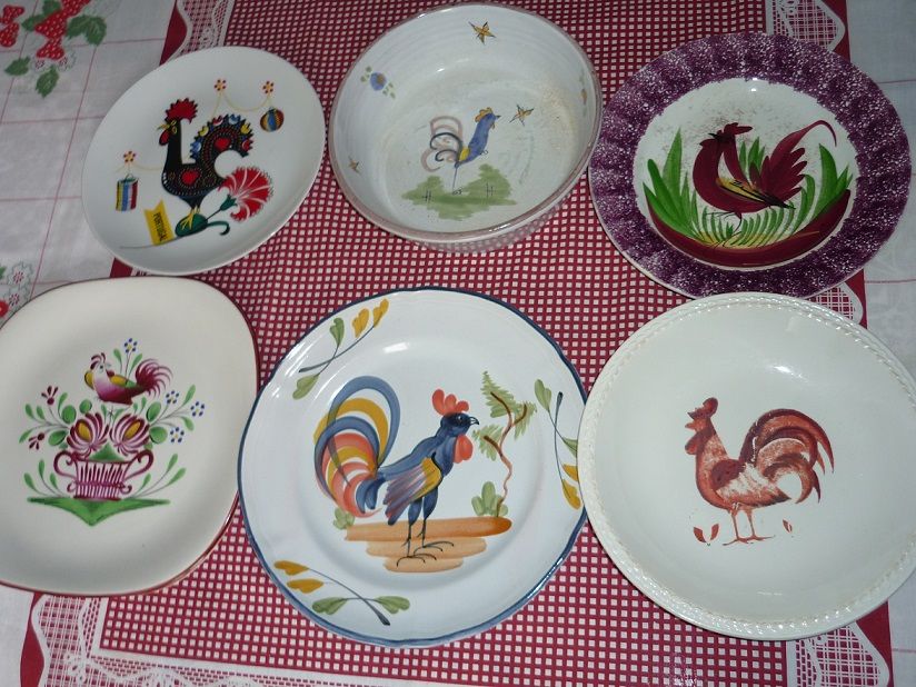 6 ASSIETTES AVEC COQ 60 Perpignan (66)