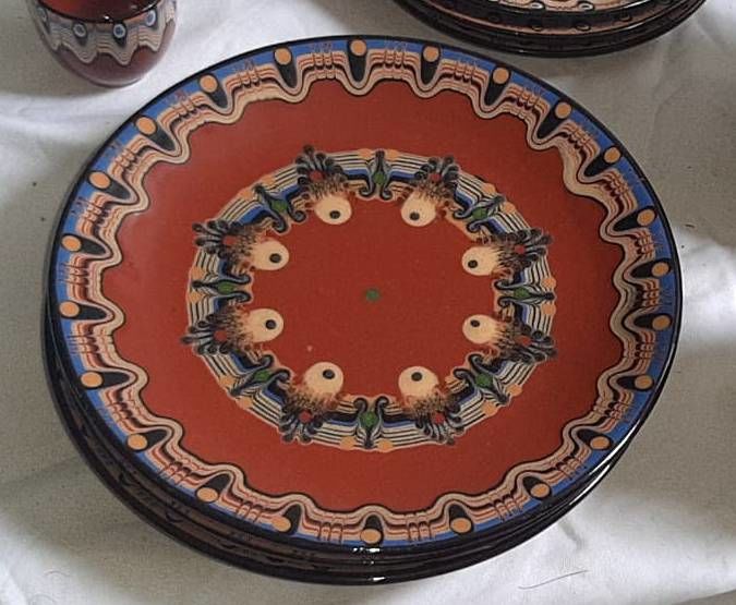 8 assiettes Bulgare, Art redware vintage des ann�es 1970 0 Saint-Denis (93)