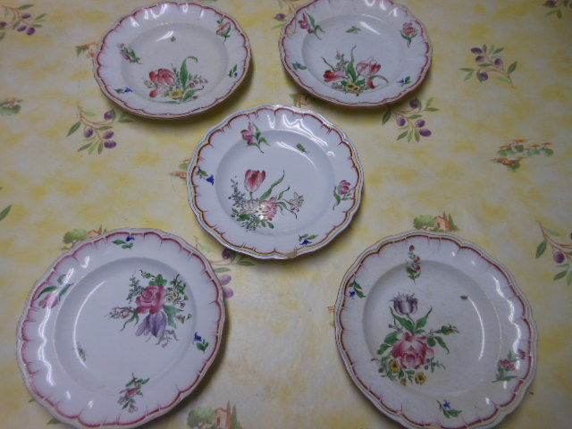 lot de 5 assiettes creuses faience Opaque de Lun�ville pa52 20 Gr�zieu-la-Varenne (69)