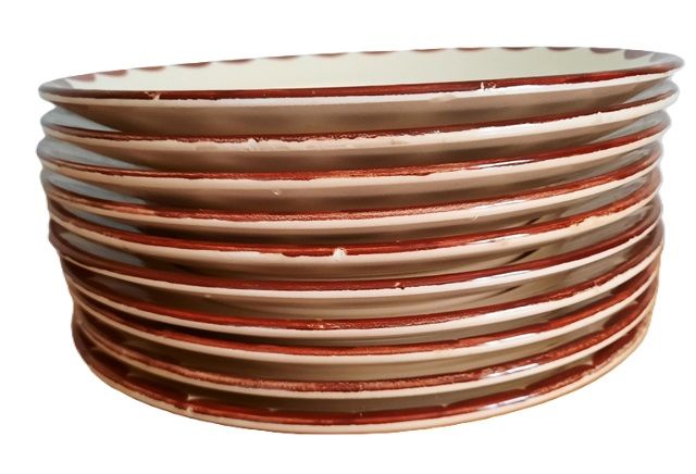 10 assiettes creuses,  LONGCHAMP Mod�le Agen. 45 �chillais (17)