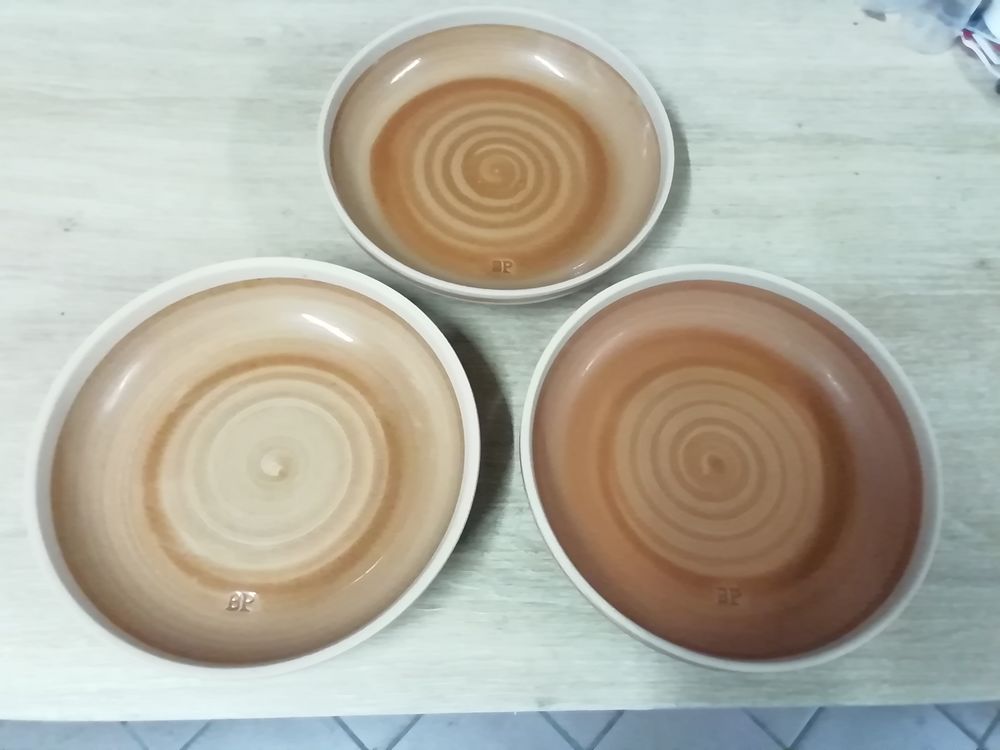 3 assiettes creuses BP  v�ritable gr�s vintage 1970 15 Noyelles-l�s-Vermelles (62)