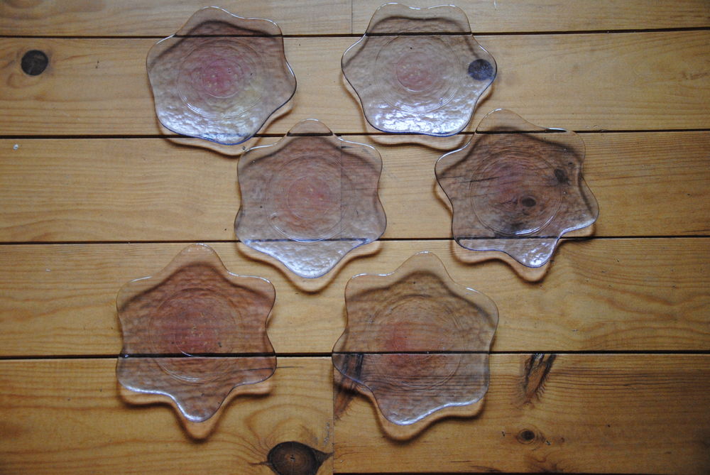 Assiettes � dessert artisanales 6 Cl�gu�rec (56)