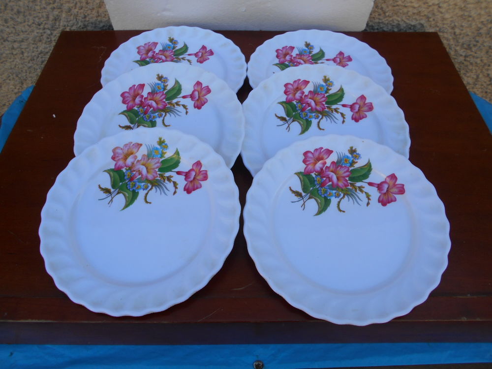 6 ASSIETTES dessert   Bouquet fleuri   6 Dammarie-les-Lys (77)