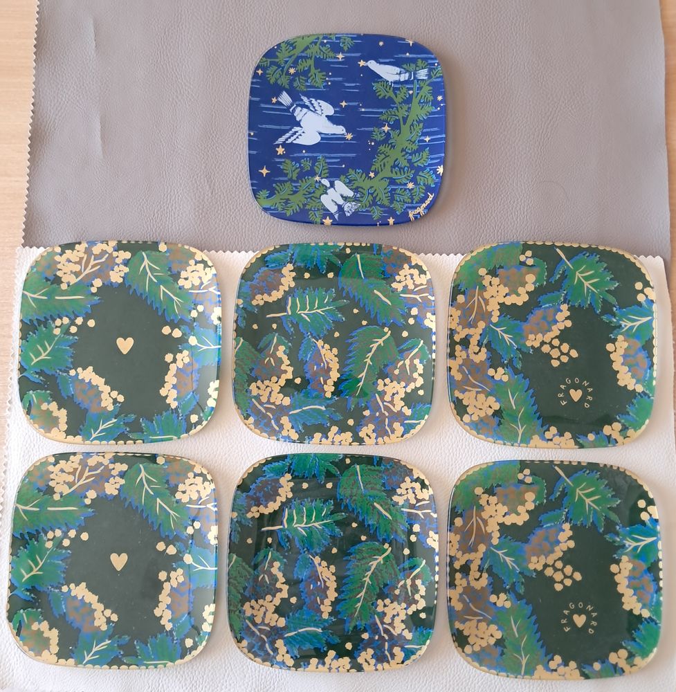 lot set de 6 assiettes � dessert + 1 d�pareill�e Fragonard 20 Carnon Plage (34)