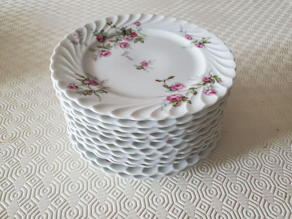 12 assiettes � dessert+1 plat porcelaine de Limoges Haviland 0 Dijon (21)