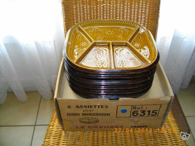 SIX ASSIETTES A FONDUE BOURGUIGNONNE 20 Perros-Guirec (22)