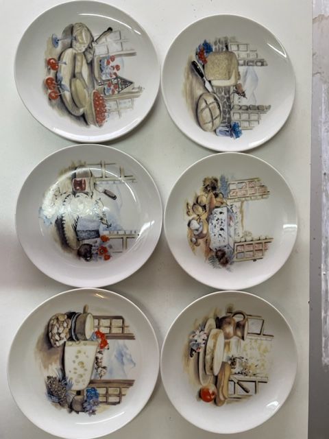Assiettes � fromage neuves 5 Hermes (60)