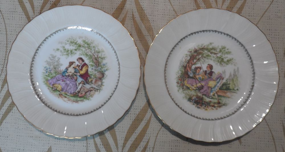 2 assiettes neuves Madame Monsieur en porcelaine surlign�es 15 Castries (34)