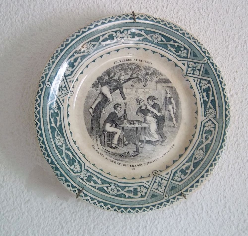 LOT DE 12 ASSIETTES PARLANTES CREIL et MONTEREAU - EXC ETAT 0 Lamastre (07)