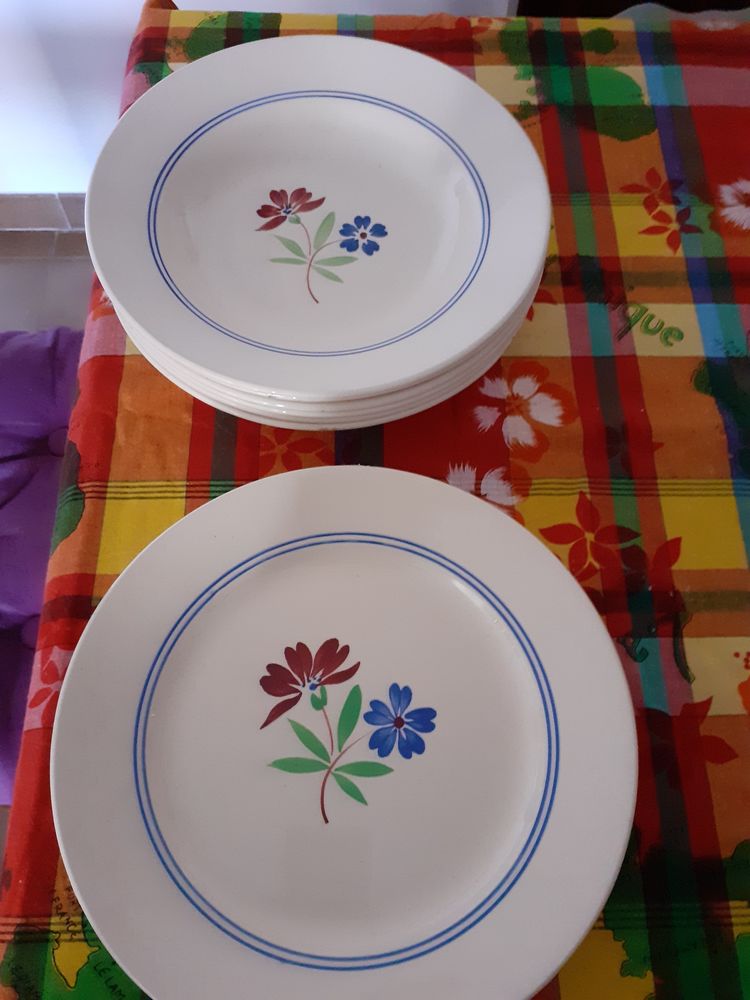 6 assiettes plate  6 assiettes creuse en porcelaine Lunevill 30 Fr�jus (83)