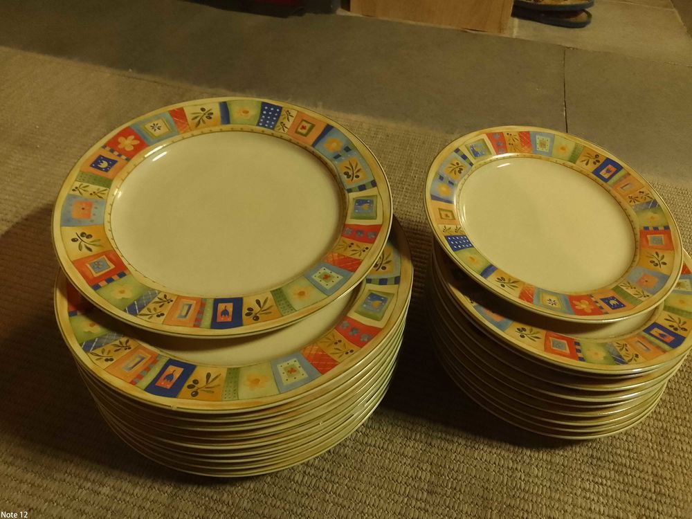 Lot assiettes plates assorties (remise en main propre) 10 Ch�bons (38)