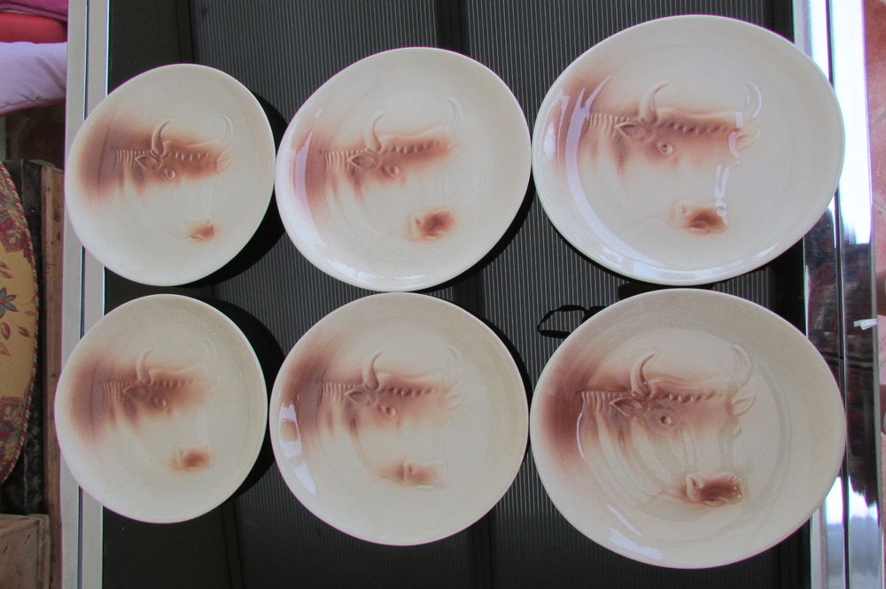 Lot de 6 assiettes Saint Amand , t�te de vache 60 Castres (81)