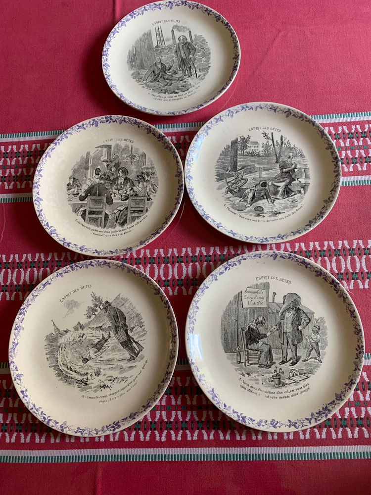 5 Assiettes Sarreguemines 20 Oullins (69)