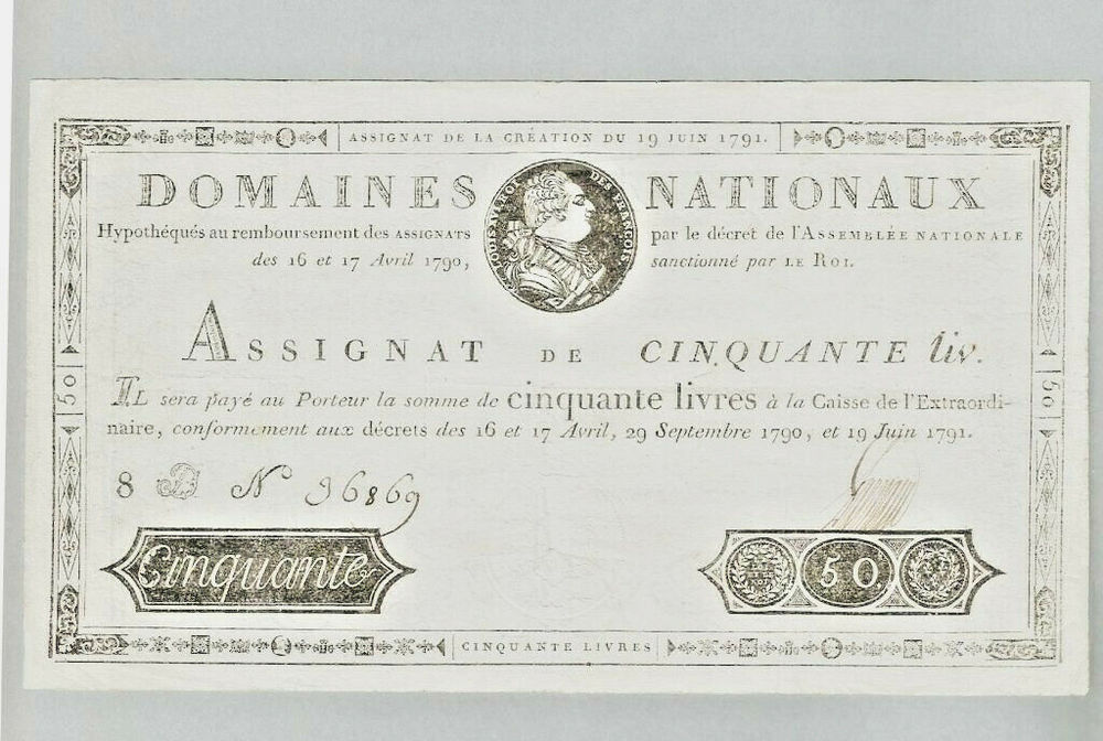 L  129   ASSIGNAT 50 LIVRES EFF ROYALE  RARE 295 Raismes (59)