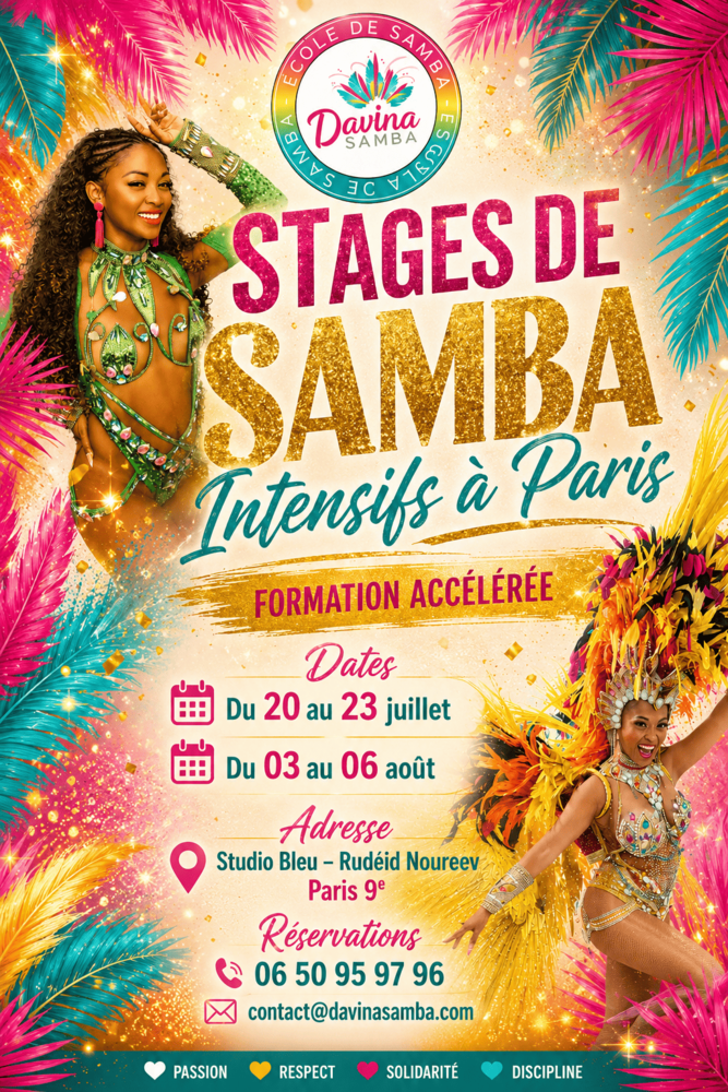 Atelier cours de Samba &agrave; Paris 0 Paris 9 (75)